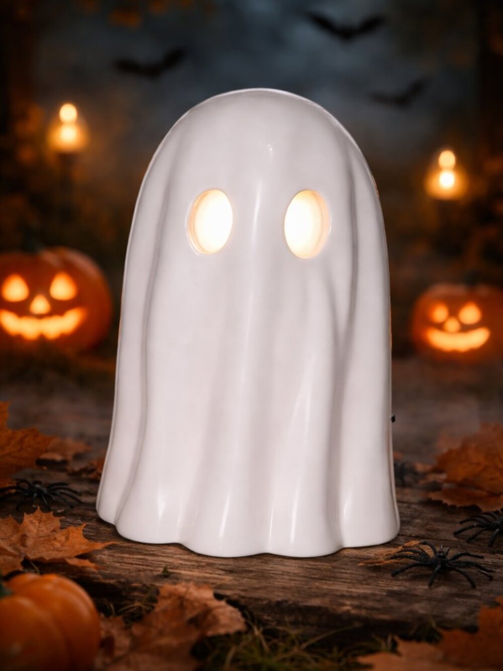 Goblin and Ghoul Halloween Ghost 8" Figurine LED LightUp NEW